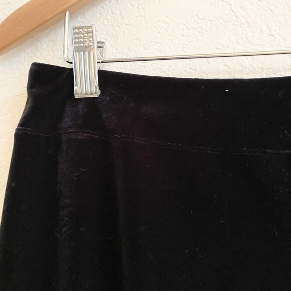 Soma Womens Black Soft Velvet Velour Pull On Casual Lounge Pants Pockets Small - Picture 7 of 10